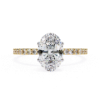 Picture of 1.20 Carat  Oval Solitaire Ring With A Pave Diamond Band.