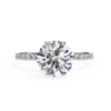 Picture of 2 CT Elegant diamond solitaire ring with a gold band.