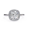 Picture of 2 carat Timeless halo cushion solitaire diamond ring 