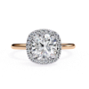 Picture of 2 carat Timeless halo cushion solitaire diamond ring 