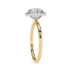 Picture of 1.50 Carat Classic Solitaire And Halo Diamond Ring With Sleek Band (1.65 CTW Diamonds)