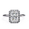 Picture of Modern Sophistication:1.80 Carat Radiant Solitaire Diamond Halo Ring 