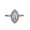 Picture of 1 carat Solitaire Elegant Marquise Cut  Diamond Halo Ring.
