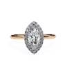 Picture of 1 Carat Solitaire Elegant Marquise Cut  Diamond Halo Ring.(1.15 CTW Diamonds)