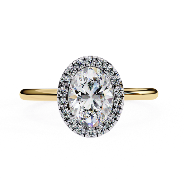 Picture of 1.10 carat Stunning Oval Solitaire Diamond Halo Ring.