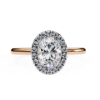 Picture of 1.10 carat Stunning Oval Solitaire Diamond Halo Ring.