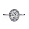 Picture of 1.10 carat Stunning Oval Solitaire Diamond Halo Ring.