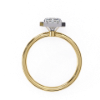 Picture of 1.70 Carat Emerald Solitaire Diamond Ring With A Halo.