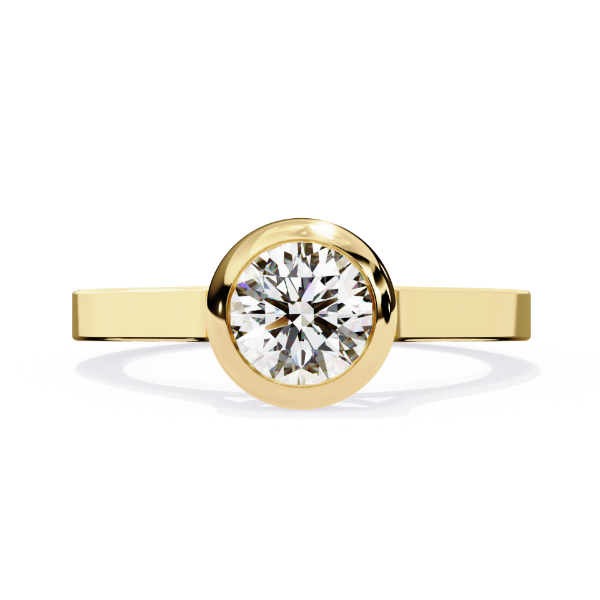 Picture of Revelation Bezel-Set 0.70 CT Solitaire Ring.