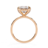 Picture of 2 Carat Princess Cut Ring Features a Hidden Halo of Sparkling Diamonds.