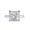 Picture of 2 Carat Princess Cut Ring Features a Hidden Halo of Sparkling Diamonds.