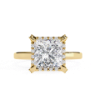 Picture of 2 Carat Princess Cut Ring Features a Hidden Halo of Sparkling Diamonds.