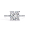 Picture of 2.30 Carat Solitaire Princess Cut Diamond Ring. (2.70 CTW Diamonds)