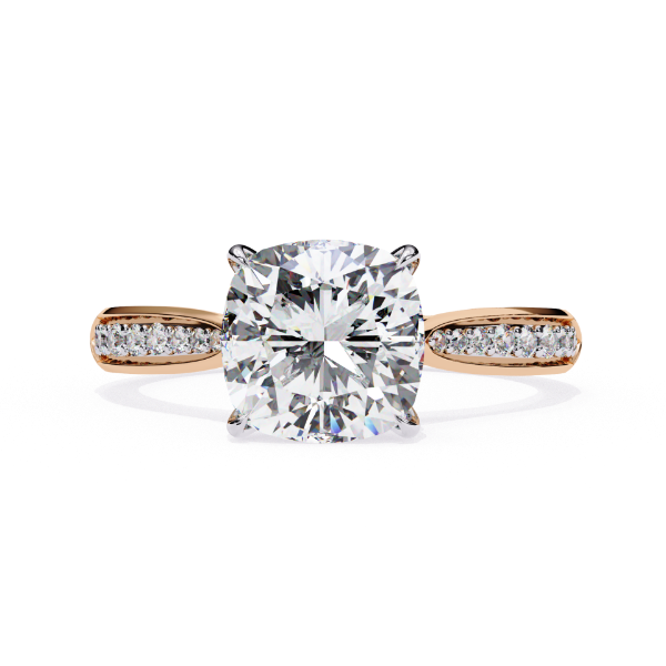 Picture of 2 Carat Beautiful Cushion Cut  Solitaire Diamond Ring.