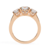 Picture of  2 carat Cushion Solitaire Lab Grown Diamond Three Stone Ring (3.40 ctw Diamonds)