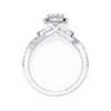 Picture of 1 Carat Total Oval Halo Twist Ring