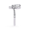 Picture of Seraphina TearDrop Solitaire With Diamond Shoulders Ring (1.50 CT  Pear Solitaire)