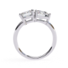 Picture of 2.40 CT Emerald And 2 CT Round Cut Lab Grown Diamond Two Stone Ring.