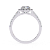Picture of 1.30 Carat Solitaire Ring With Round Cut Center And Pave Halo Design.