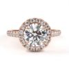 Picture of 1.30 Carat Solitaire Ring With Round Cut Center And Pave Halo Design.