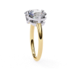 Picture of 1.60 CT Round And 1.70CT Oval Cut Lab Grown Diamond Two Stone Ring.