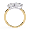 Picture of 1.60 CT Round And 1.70CT Oval Cut Lab Grown Diamond Two Stone Ring.