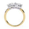 Picture of 1.50 CT Pear And 2 CT Round Cut Lab Grown Diamond Two Stone Ring.