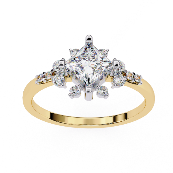 Picture of Regalia Princess Cluster Ring (1.01 CTW Diamonds)