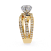 Picture of 1.01 Carat Round Solitaire Crossover Ring. (1.60 ctw Diamonds)