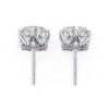 Picture of 2.50 Carat Total Round Cut Lab Grown Diamond Stud Earring.