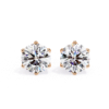 Picture of 2.50 Carat Total Round Cut Lab Grown Diamond Stud Earring.