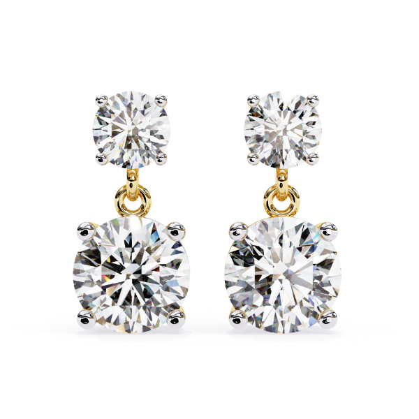 Picture of 3.90 Carat Total Drop Round Danglers.