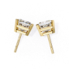 Picture of 3 Carat total Princess Cut Lab Grown Diamond Stud Earring.