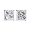 Picture of 3 Carat total Princess Cut Lab Grown Diamond Stud Earring.