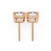 Picture of 2.40 Carat Total Emerald Cut Lab Grown Diamond Stud Earring.