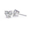 Picture of 2.40 Carat Heart Cut Lab Grown Diamond Stud Earring.