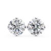 Picture of 2.50 Carat Classic Round Cut Lab Grown Diamond Double Prong Stud Earring.