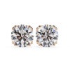 Picture of 2.20 Carat Round Cut Lab Grown Diamond Prong Setting Stud Earring.