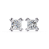 Picture of 3 Carat Princess Cut Lab Grown Diamond Stud Earring.