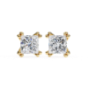 Picture of 3 Carat Princess Cut Lab Grown Diamond Stud Earring.