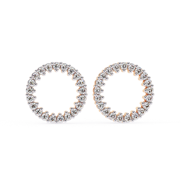 Picture of Stylish Round Bauble Front Hoops