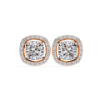 Picture of 1.60 Carat Solitaire Cushion Halo Studs.