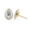 Picture of 1.40 Carat Solitaires Pear Cut Lab Grown Diamond Halo Earring.