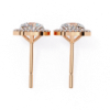 Picture of 1.60 Carat Solitaire Round Cut Lab Grown Diamond Halo Earring.