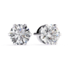 Picture of 2.50 Carat solitaire Round Cut Lab Grown Diamond Six Prong Stud Earring.