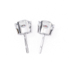 Picture of 2.50 Carat solitaire Round Cut Lab Grown Diamond Six Prong Stud Earring.