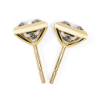 Picture of 1.80 Carat solitaire Bezel Princess labgrown diamond Studs.