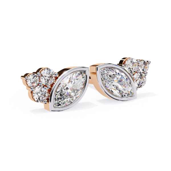 Picture of 50 Cent Marquise Winged Studs.