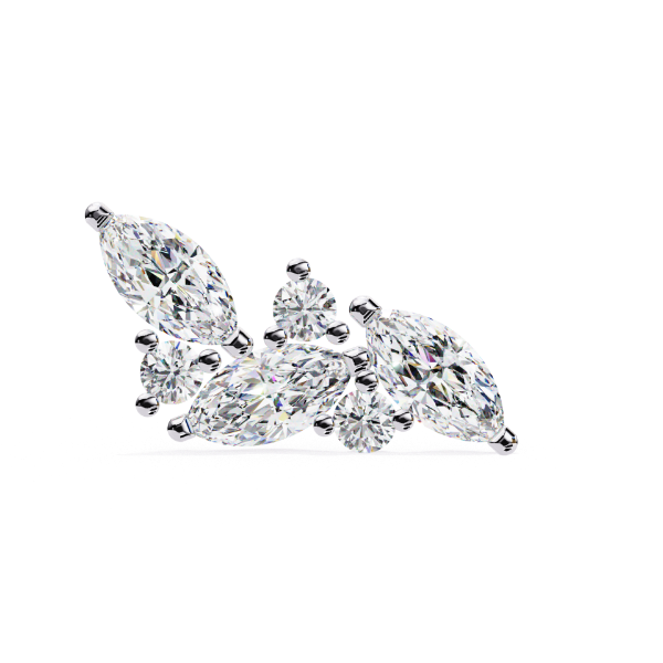 Picture of Marquise Leaf Diamond Ear Climber Stud
