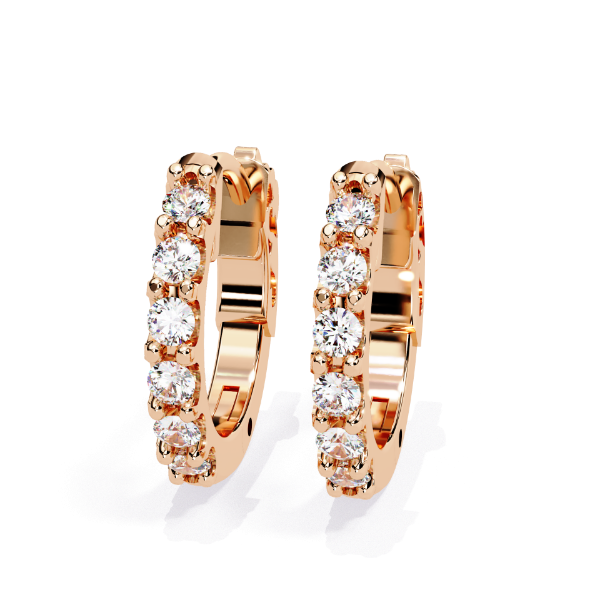 Picture of Celeste Round Labgrown Diamond Hoops.